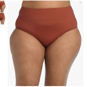 La Blanca Women's Plus Size Island Goddess High Waist Bikini Bottom Size 16W